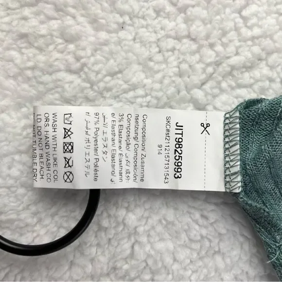 Shein Curve Heather Sage Green Crop Top Size 0XL (12 US) - Picture 8 of 8